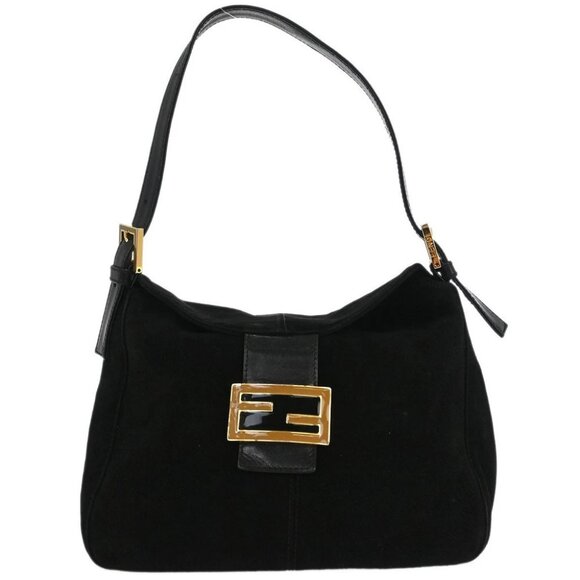 Fendi Black Suede Handbag - Picture 1 of 10
